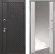 Входная металлическая Дверь Интекрон (INTECRON) Олимпия Black 4К ФЛЗ-516 Зеркало Сосна белая в Можайске