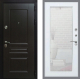Входная металлическая Дверь Рекс (REX) Премиум-Н Зеркало Пастораль Белый ясень в Можайске