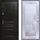 Входная металлическая Дверь Рекс (REX) Премиум-Н Зеркало Пастораль Сандал белый в Можайске
