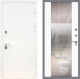 Входная металлическая Дверь Рекс (REX) 5 Белая Шагрень СБ-16 Зеркало Силк Сноу в Можайске