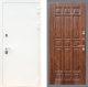 Входная металлическая Дверь Рекс (REX) 5 Белая Шагрень FL-33 орех тисненый в Можайске