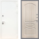Входная металлическая Дверь Рекс (REX) 5 Белая Шагрень FL-128 Беленый дуб в Можайске