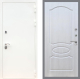 Входная металлическая Дверь Рекс (REX) 5 Белая Шагрень FL-128 Лиственница беж в Можайске