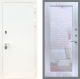 Входная металлическая Дверь Рекс (REX) 5 Белая Шагрень Зеркало Пастораль Сандал белый в Можайске
