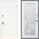 Входная металлическая Дверь Рекс (REX) 5 Белая Шагрень Зеркало Пастораль Силк Сноу в Можайске