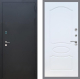 Входная металлическая Дверь Рекс (REX) 1A Черный Муар FL-128 Белый ясень в Можайске
