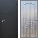 Входная металлическая Дверь Рекс (REX) 1A Черный Муар FL-128 Сандал грей в Можайске
