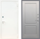Входная металлическая Дверь Рекс (REX) 1А Белая шагрень FL-117 Грей софт в Можайске