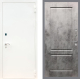 Входная металлическая Дверь Рекс (REX) 1А Белая шагрень FL-117 Бетон темный в Можайске