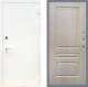 Входная металлическая Дверь Рекс (REX) 1А Белая шагрень FL-243 Беленый дуб в Можайске