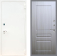 Входная металлическая Дверь Рекс (REX) 1А Белая шагрень FL-243 Сандал белый в Можайске