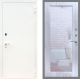 Входная металлическая Дверь Рекс (REX) 1А Белая шагрень Зеркало Пастораль Сандал белый в Можайске