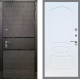 Входная металлическая Дверь Рекс (REX) 15 Черный Кварц FL-128 Белый ясень в Можайске