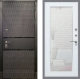 Входная металлическая Дверь Рекс (REX) 15 Черный Кварц Зеркало Пастораль Белый ясень в Можайске