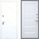 Входная металлическая Дверь Рекс (REX) 13 Силк Сноу СБ-14 стекло белое Сандал белый в Можайске