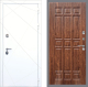 Входная металлическая Дверь Рекс (REX) 13 Силк Сноу FL-33 орех тисненый в Можайске