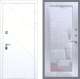 Входная металлическая Дверь Рекс (REX) 13 Силк Сноу Зеркало Пастораль Сандал белый в Можайске