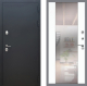 Входная металлическая Дверь Рекс (REX) 5 Черный Муар СБ-16 Зеркало Силк Сноу в Можайске