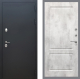 Входная металлическая Дверь Рекс (REX) 5 Черный Муар FL-117 Бетон светлый в Можайске