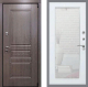 Входная металлическая Дверь Рекс (REX) Премиум-S Зеркало Пастораль Белый ясень в Можайске