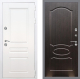 Входная металлическая Дверь Рекс (REX) Премиум-н Силк Сноу FL-128 Венге светлый в Можайске