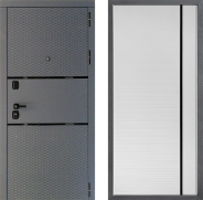 Дверь Дверной континент Диамант Дизайн ФЛ-757 Черное Стекло Софт милк 860х2050 мм