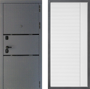 Дверь Дверной континент Диамант Дизайн ФЛ-757 Белое Стекло Софт милк 860х2050 мм