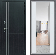 Дверь Дверной континент Теплолюкс Дизайн ФЛЗ-1 Зеркало Белое дерево 960х2050 мм