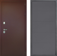 Дверь Дверной континент Рубикон Медь Дизайн ФЛ-649 Графит софт 860х2050 мм