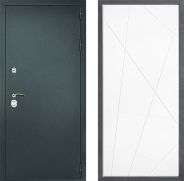 Дверь Дверной континент Рубикон Серебро Дизайн ФЛ-655 Белый софт