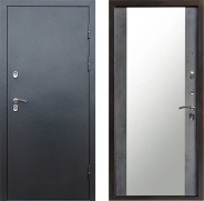 Дверь Престиж TERMO с терморазрывом Снегирь Серебро Зеркало Бетон темный 960х2050 мм
