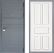 Дверь Заводские двери Лира Софт графит Уругвай Белый софт 860х2050 мм