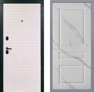 Дверь Заводские двери Сохо Стокгольм Мрамор белый 860х2050 мм
