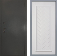 Дверь Заводские двери Эталон 3к антик серебро Упра Белый софт 860х2050 мм