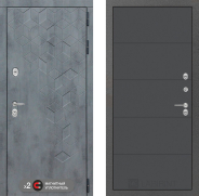 Дверь Лабиринт (LABIRINT) Бетон 13 Графит софт 960х2050 мм