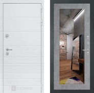 Дверь Лабиринт (LABIRINT) Трендо Зеркало 18 Бетон светлый 960х2050 мм