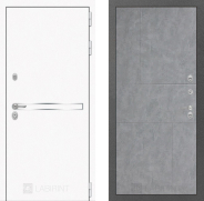 Дверь Лабиринт (LABIRINT) Лайн White 21 Бетон светлый 860х2050 мм
