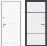 Дверь Лабиринт (LABIRINT) Лайн White 25 Белый софт 860х2050 мм