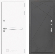 Дверь Лабиринт (LABIRINT) Лайн White 24 Графит софт 860х2050 мм