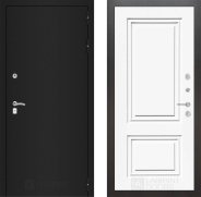 Дверь Лабиринт (LABIRINT) Classic шагрень черная 26 Белый (RAL-9003) 960х2050 мм