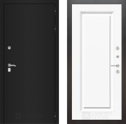 Дверь Лабиринт (LABIRINT) Classic шагрень черная 27 Белый (RAL-9003) 960х2050 мм