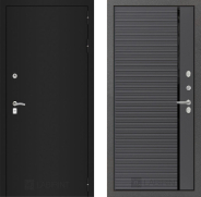 Дверь Лабиринт (LABIRINT) Classic шагрень черная 22 Графит софт 860х2050 мм