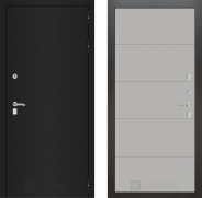 Дверь Лабиринт (LABIRINT) Classic шагрень черная 13 Грей софт 960х2050 мм
