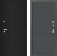Дверь Лабиринт (LABIRINT) Classic шагрень черная 13 Графит софт 860х2050 мм