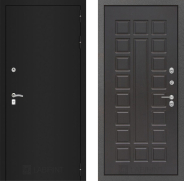 Дверь Лабиринт (LABIRINT) Classic шагрень черная 04 Венге 860х2050 мм