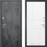 Дверь Лабиринт (LABIRINT) Лофт 21 Белый софт 860х2050 мм