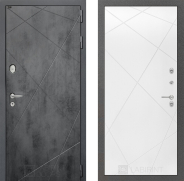 Дверь Лабиринт (LABIRINT) Лофт 24 Белый софт 860х2050 мм