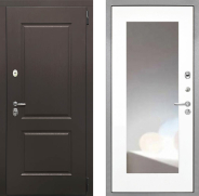 Дверь Интекрон (INTECRON) Кампо ФЛЗ-120-М Зеркало Белый матовый 960х2050 мм