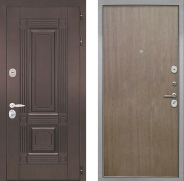 Дверь Интекрон (INTECRON) Италия Гладкая шпон Венге коричневый 860х2050 мм