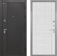 Дверь Интекрон (INTECRON) Олимпия Black 4К В-07 с молдингом Лофт белый 960х2050 мм